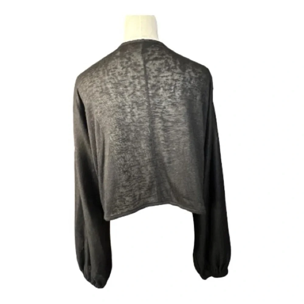 🆕 NWOT G by Giuliana batwing sleeve cropped black open front cardigan – size XL